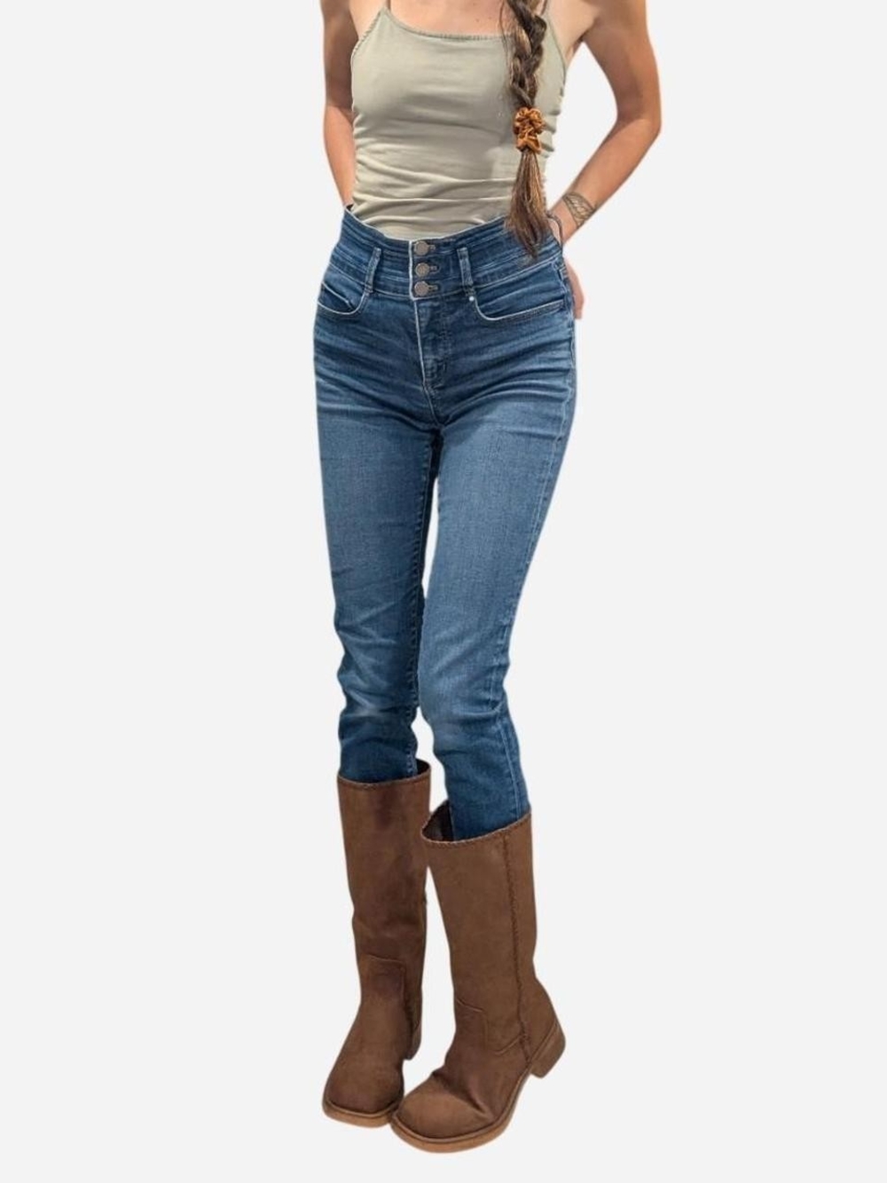 Ann Taylor High-Rise Dark Blue Skinny Jeans